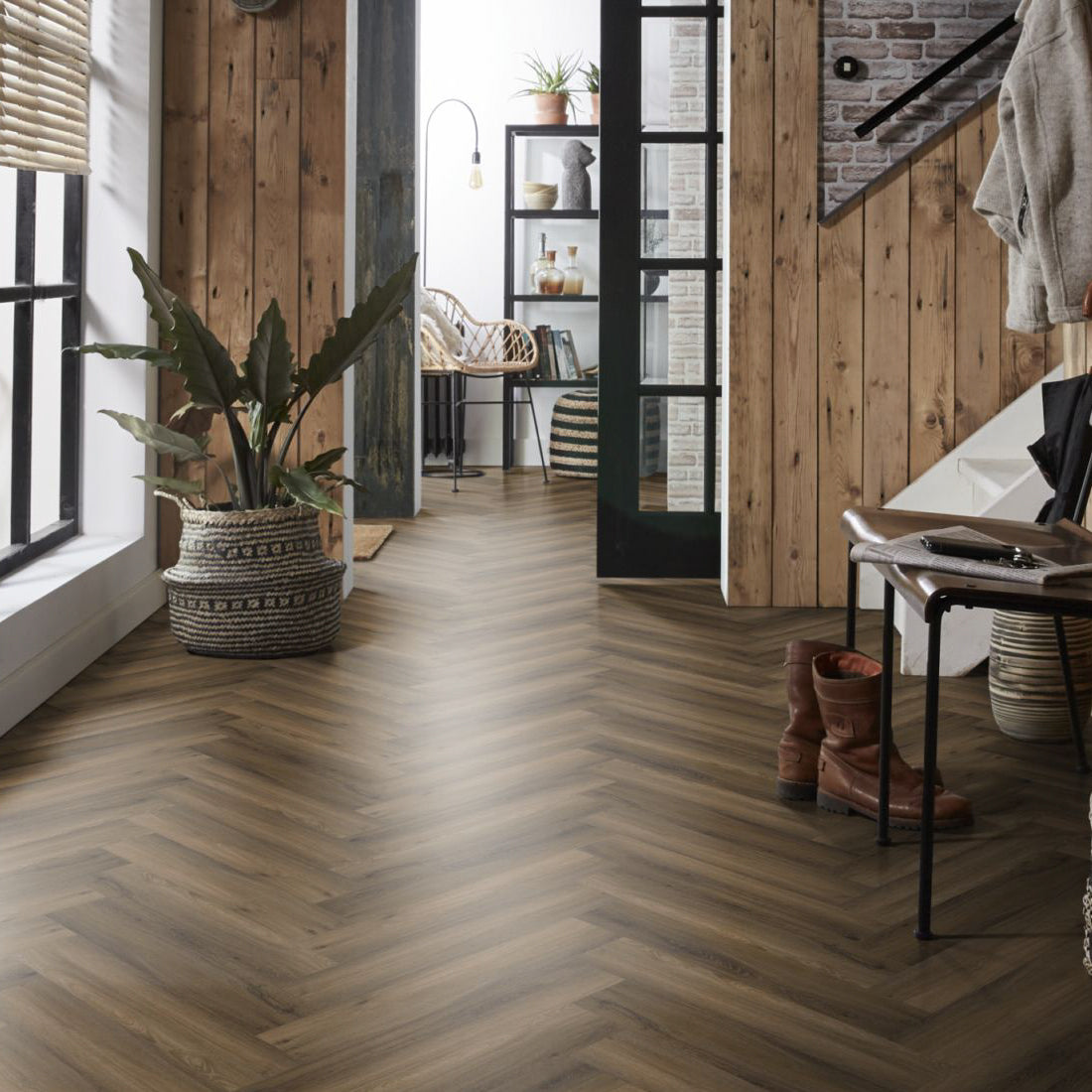 Spigato visgraat Medium SRC Click Warm Brown