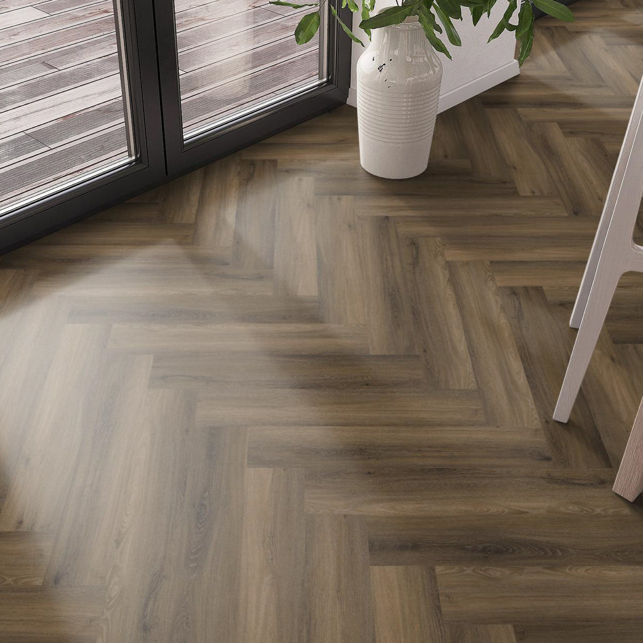 Spigato visgraat Medium SRC Click Warm Brown