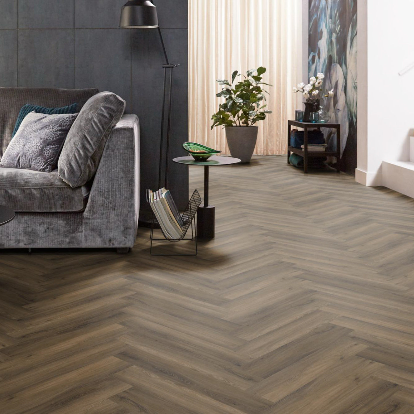 Spigato visgraat Medium SRC Click Warm Brown