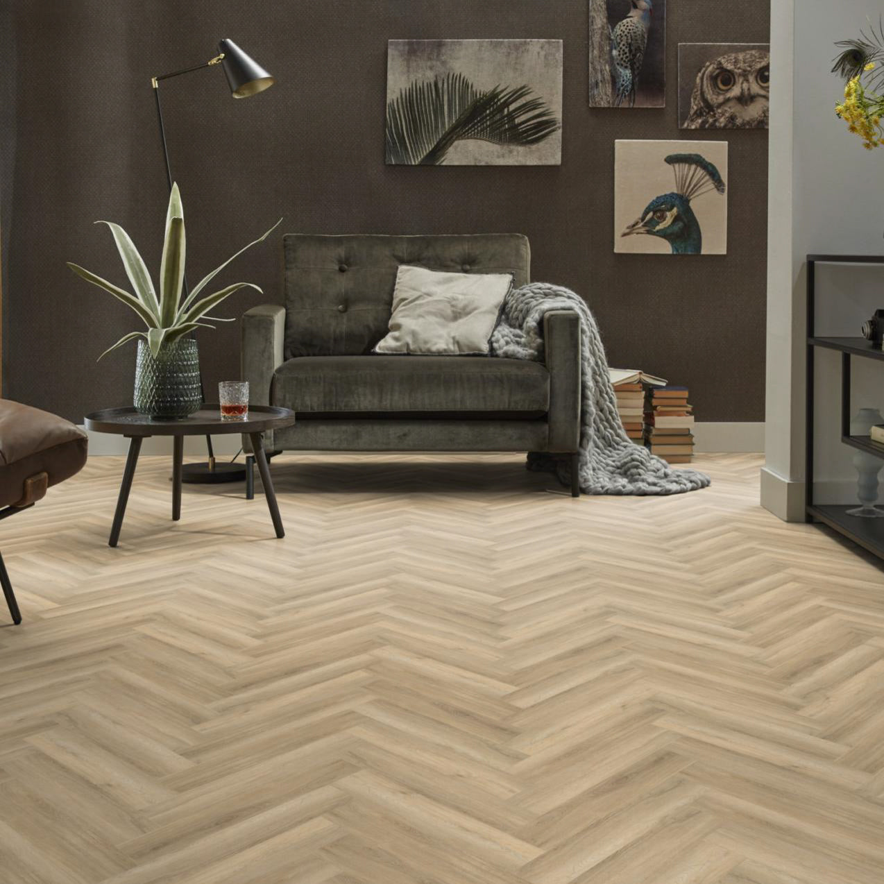 Spigato Visgraat Medium SRC Click Beige