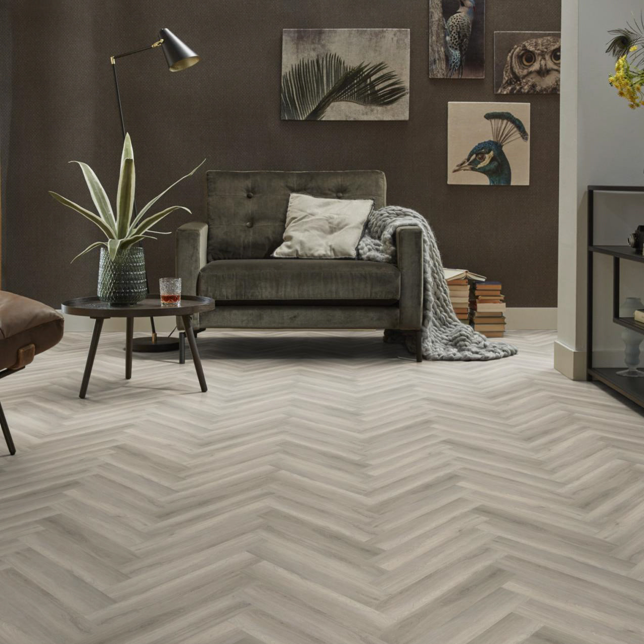 Spigato Visgraat Medium SRC Click Grey