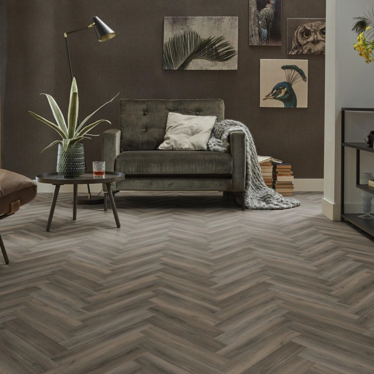 Spigato Visgraat Medium SRC Click Dark Grey