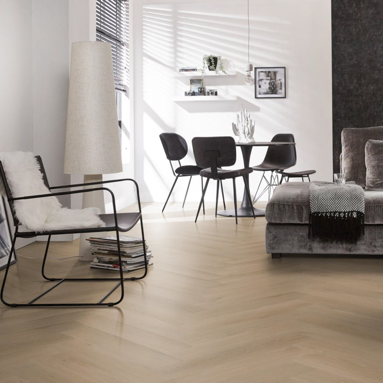 Spigato Navaro visgraat Click Natural Oak