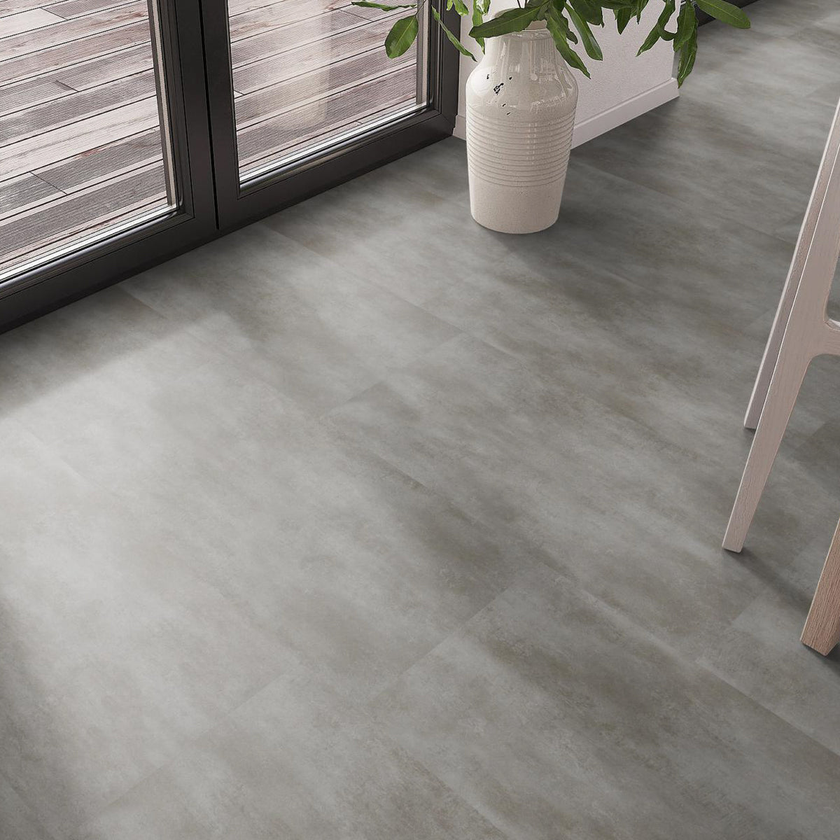Concrete XL Blue Grey Dryback | Ambiant PVC plak | Anyfloor