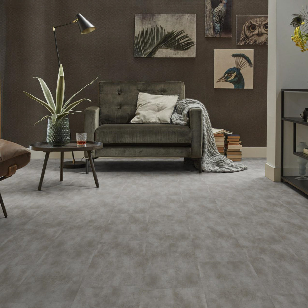 Concrete XL Blue Grey Dryback | Ambiant PVC plak | Anyfloor
