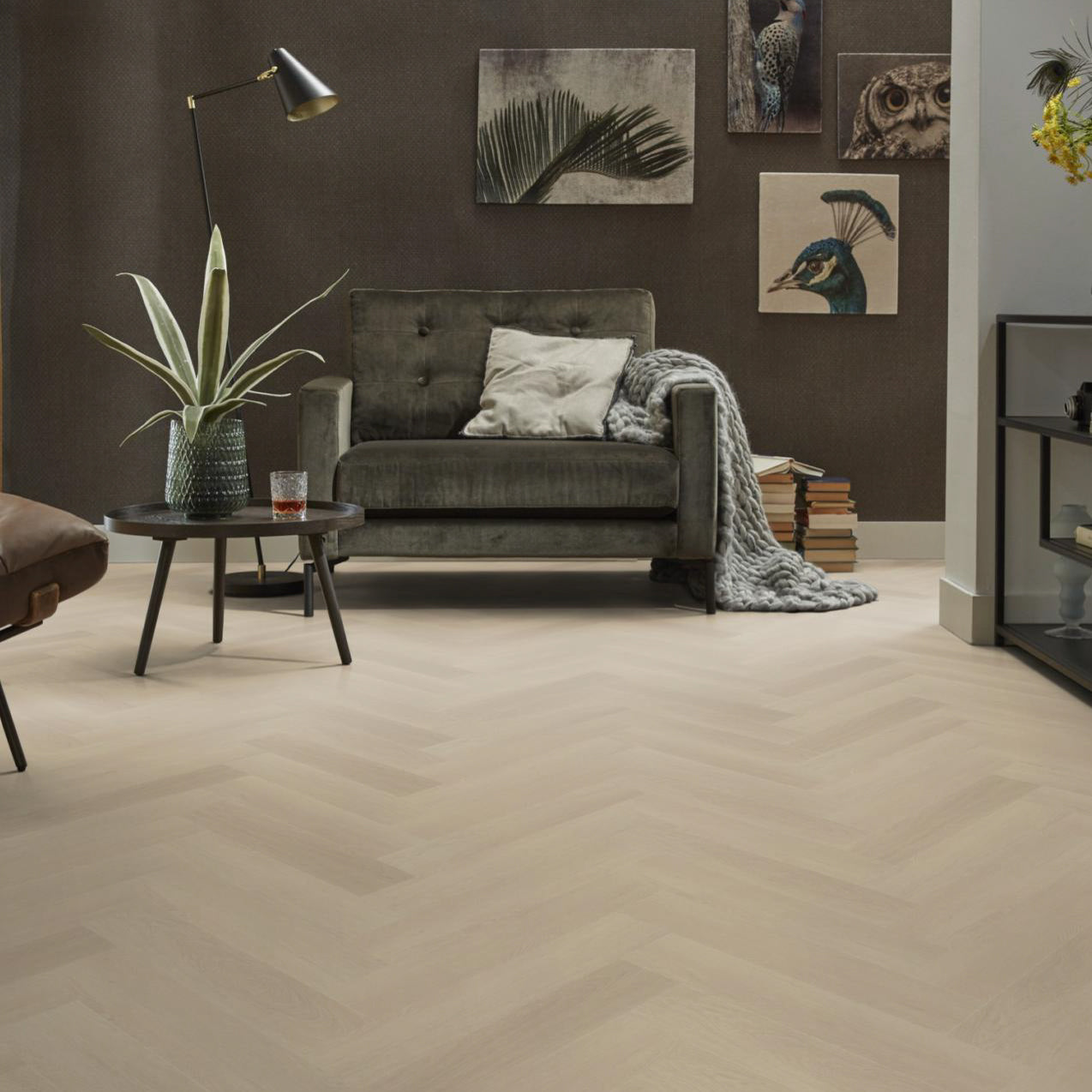 Spigato Estino visgraat Beige Dryback