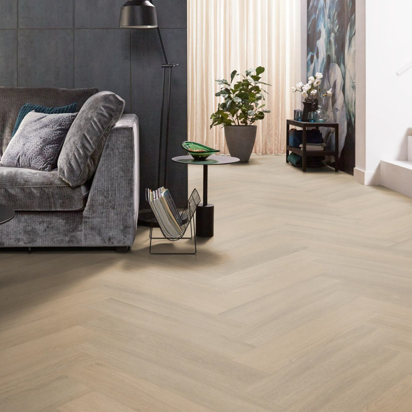 Spigato Viranto visgraat Warm Beige Dryback