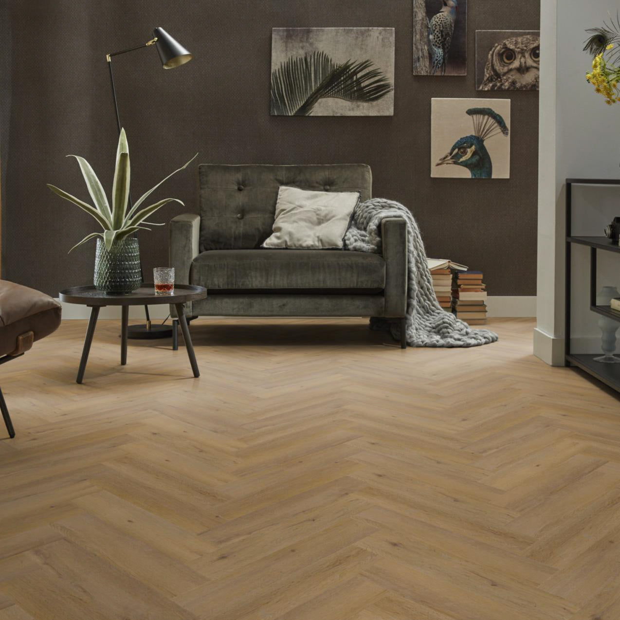 Spigato Vivero visgraat Dark Oak Dryback