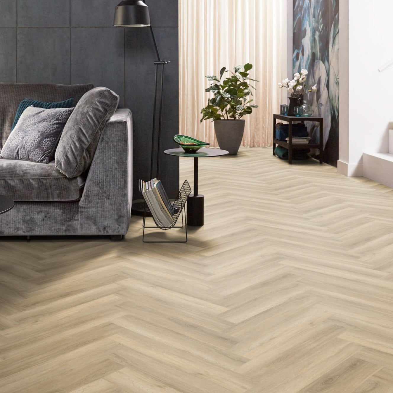 Spigato visgraat Beige Dryback
