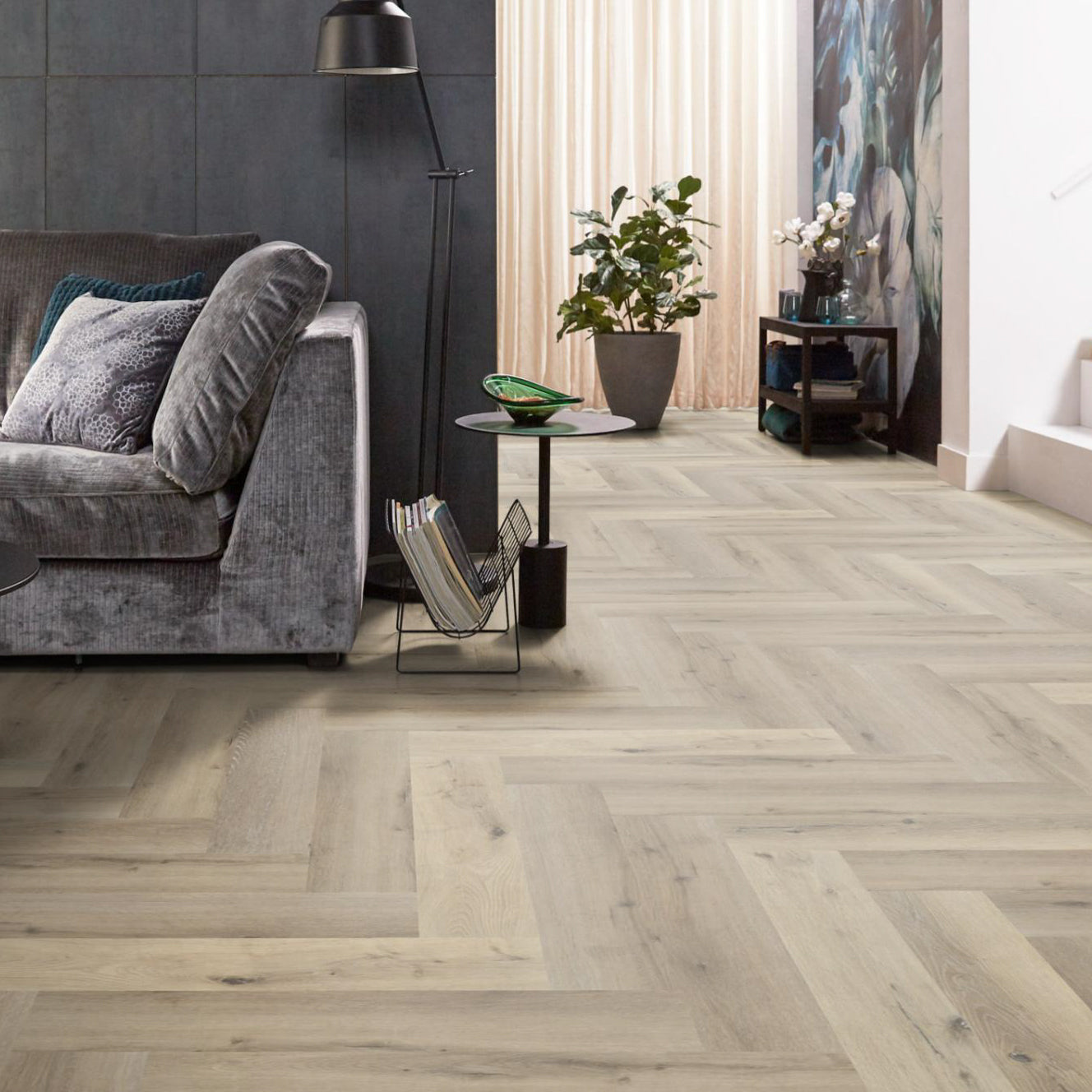 Spigato visgraat Light Oak Dryback