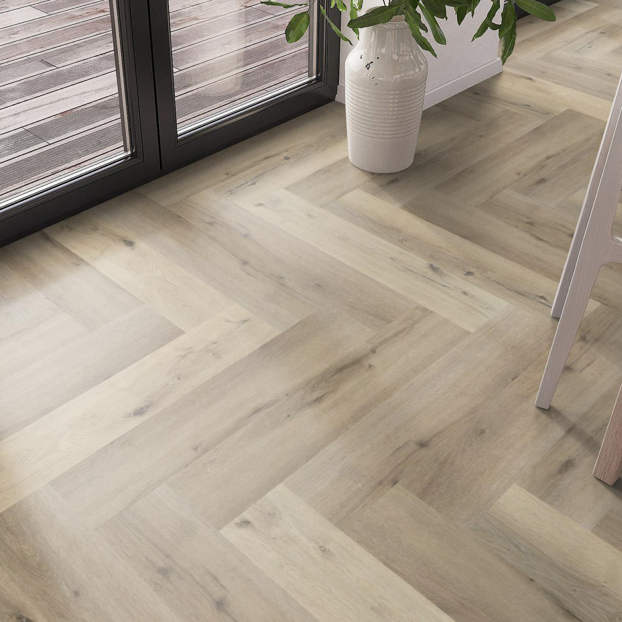 Spigato visgraat Light Oak Dryback