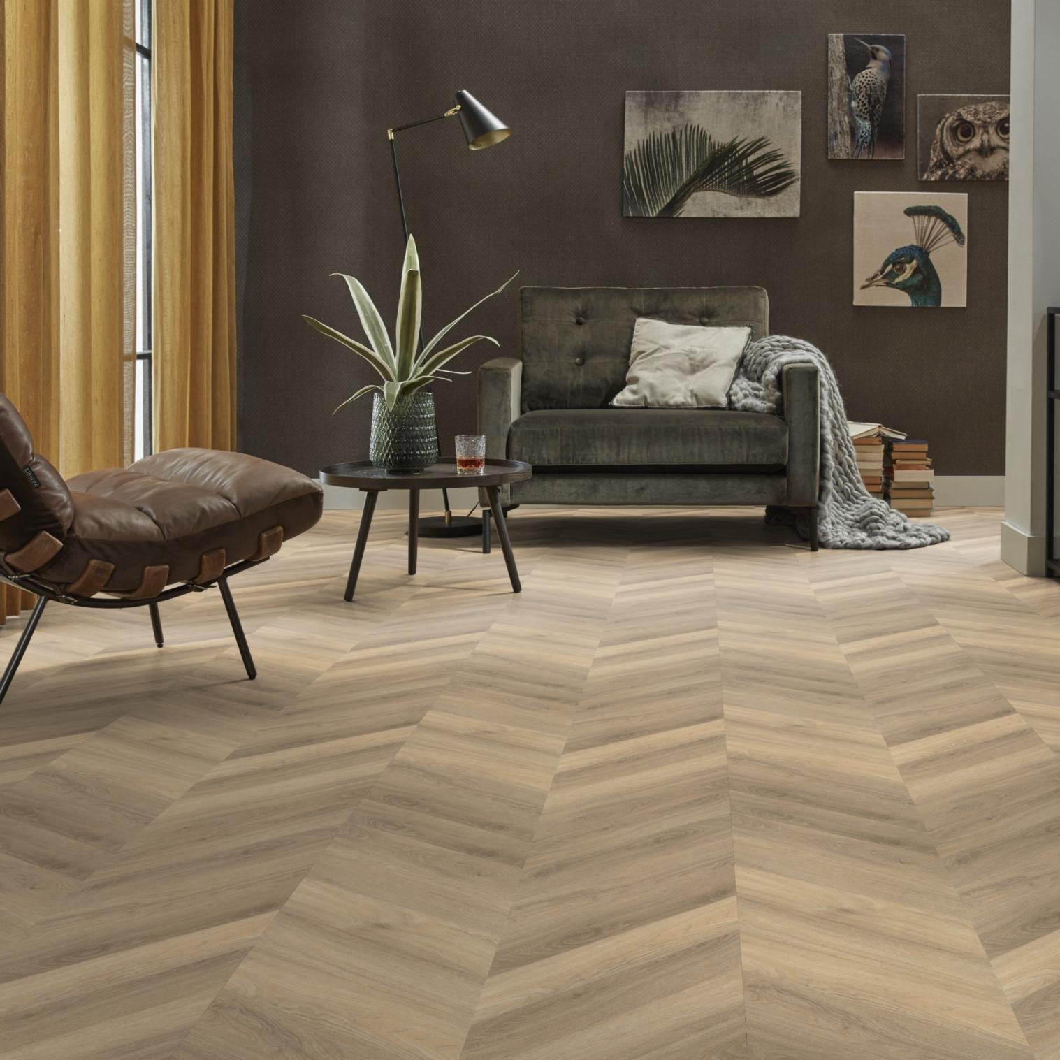 Spigato Hongaarse punt Beige Dryback