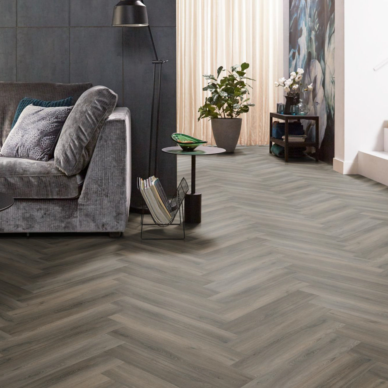 Spigato Visgraat Medium SRC Click Dark Grey
