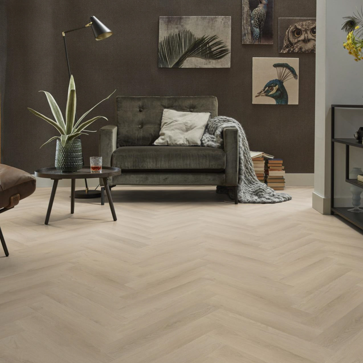 Spigato Navaro visgraat Beige Dryback