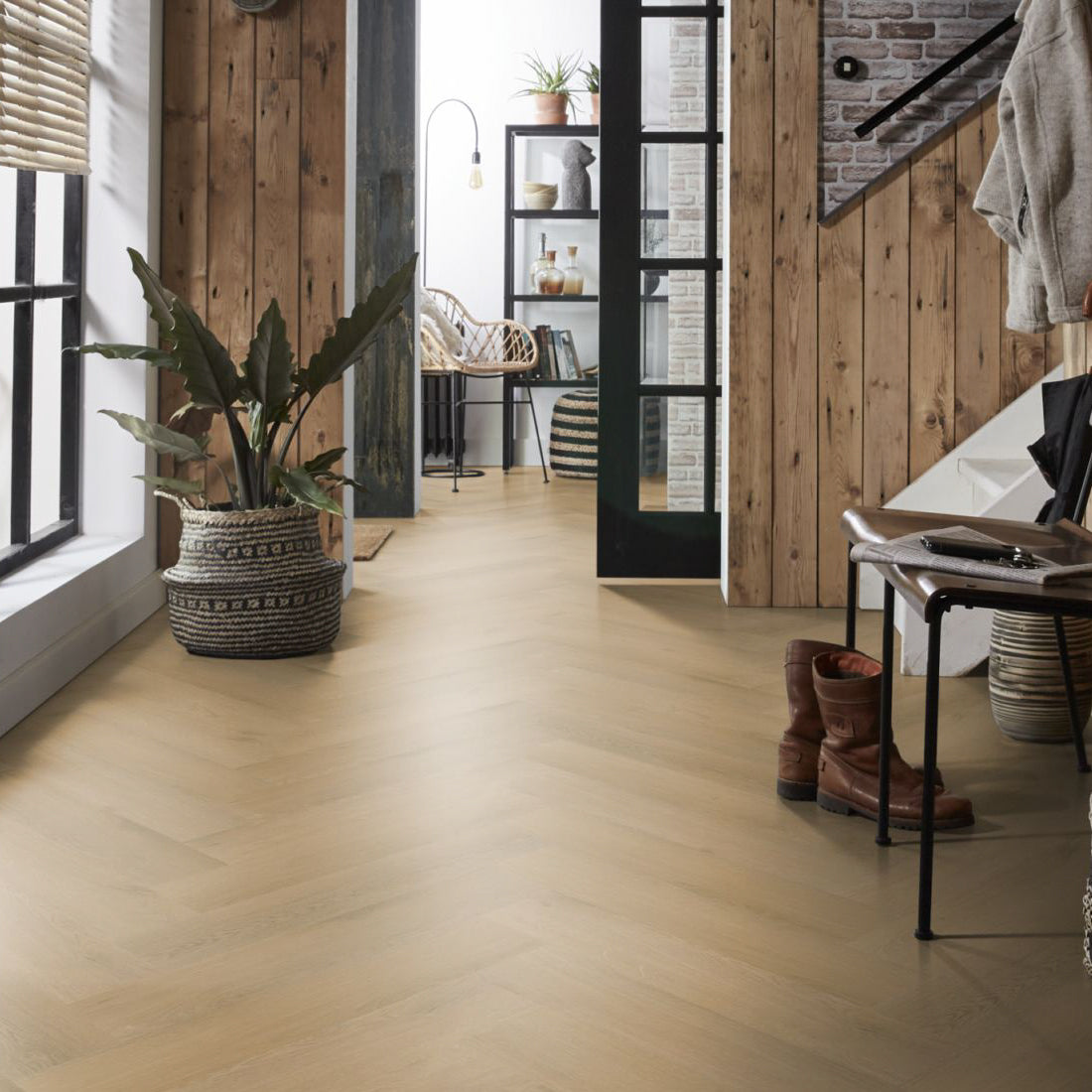 Spigato Navaro visgraat Light Oak Dryback