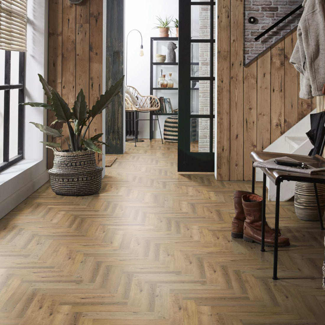 Spigato visgraat Dark Oak Dryback